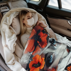Couverture en flanelle portrait magnifique - OKOMALL