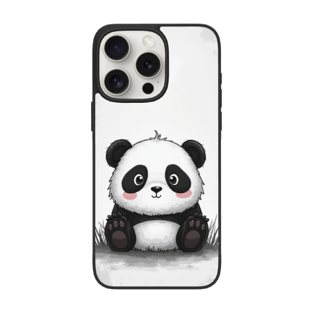 可爱熊猫手机壳 - iPhone 15 Pro/Pro Max 保护壳 | OKOMALL