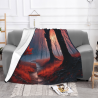 Couverture en flanelle horizontale 280g (Motif Forêt Rêveuse)
