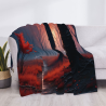Couverture en flanelle horizontale 280g (Motif Forêt Rêveuse)