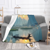 Manta de Flannel con Paisaje - Un Compañero Acogedor y Cálido para el Hogar