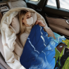 Manta de Flanela Vertical Estampada de Una Cara de 280g, Cómoda y Cálida