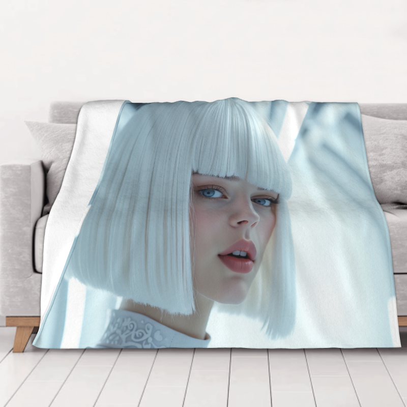 Couverture en flanelle 280g à impression unilatérale, confortable pour plusieurs scénarios