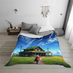 Coperta in flanella paesaggistica - Essenziali per la casa Okomall