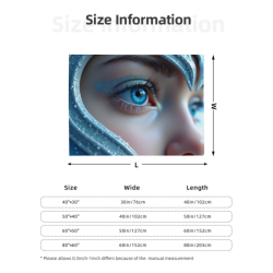Manta de franela horizontal 280g (Impresión Ojos Soñadores)