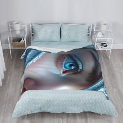Couverture en flanelle verticale 280g avec charmant motif œil