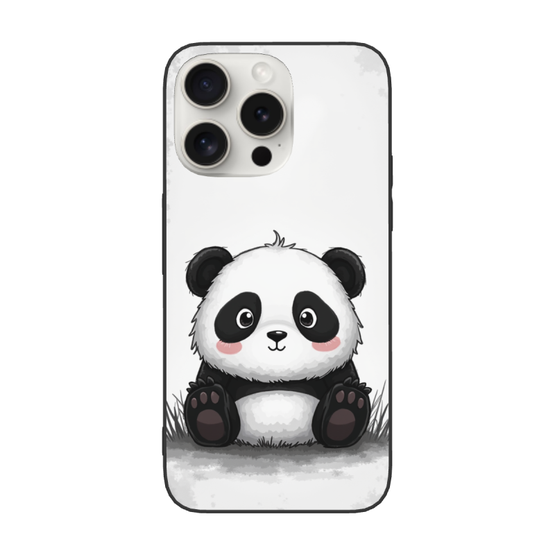 可爱熊猫手机壳 - iPhone 15 Pro/Pro Max 保护壳 | OKOMALL