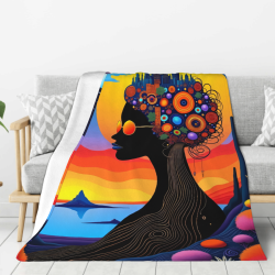 280g Vertical Flannel Blanket (Unique Female - Patterned)