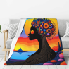 Coperta in flanella verticale 280g (Stile femminile unico - Disegno stampato)