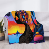 Couverture en flanelle horizontale 280g avec magnifique motif artistique