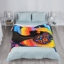Couverture en flanelle verticale 280g (Style féminin unique - Motif imprimé)