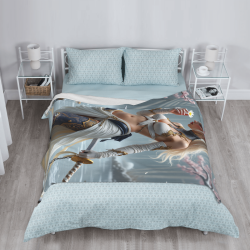 Couverture en flanelle verticale 280g avec impression Beauté à l'Épée