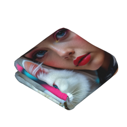 280g Vertical Stylish Print Flannel Blanket