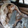 280g Horizontal Flannel Blanket with Pattern of Female Warrior with Sword