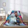 Coperta in flanella verticale 280g con stampa elegante