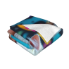 Couverture en flanelle horizontale de 280g, motif de fille et chat blanc