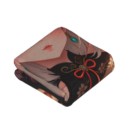 Couverture en flanelle verticale 280g : Style d'impression de fille anime