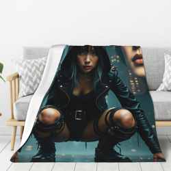 Couverture en flanelle verticale imprimée élégante 280g