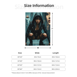 280g 세로형 스타일리시 프린팅 플란넬 담요