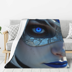 Couverture en flanelle verticale 280g avec impression pleine largeur sur une seule face