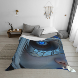 Couverture en flanelle horizontale 280g avec impression recto, le motif anime est super attrayant