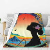 Couverture en flanelle verticale 280g (Impression thématique musicale)