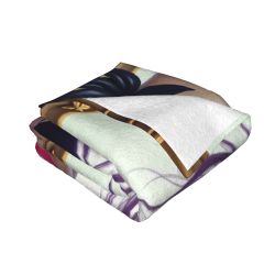 280g horizontale Flanell-Decke: Mädchen und Schmetterlingsdruck