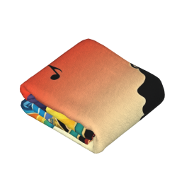 Couverture en flanelle verticale 280g (Impression thématique musicale)