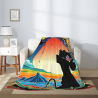 Couverture en flanelle verticale 280g (Impression thématique musicale)