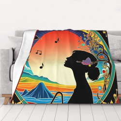 280g horizontale Flanell-Decke mit exquisitem einseitigem Druck