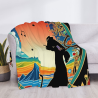 280g horizontale Flanell-Decke mit exquisitem einseitigem Druck