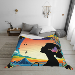 280g horizontale Flanell-Decke mit exquisitem einseitigem Druck