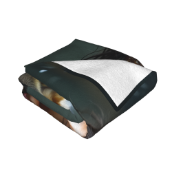 280g horizontale Flanell-Decke mit Schönheit und Wolf Druck