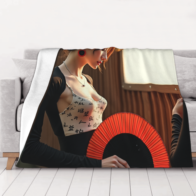 Manta de franela estampada horizontal de 280g con belleza clásica Manta de franela estampada horizontal de 280g con belleza clásica