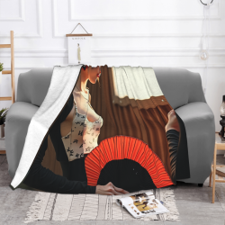 Manta de franela estampada horizontal de 280g con belleza clásica