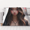 280g 단면 인쇄 플란넬 담요, 부드럽고 주름 방지