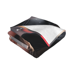 Couverture en flanelle 280g imprimée recto, douce et résistante aux plis