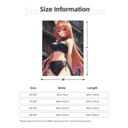 Manta de franela vertical de 280g con estampado anime, suave y duradera