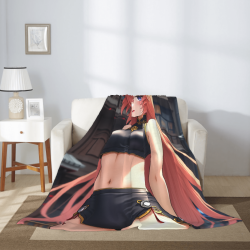 Manta de franela vertical de 280g con estampado anime, suave y duradera
