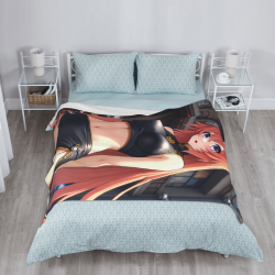 Manta de franela vertical de 280g con estampado anime, suave y duradera