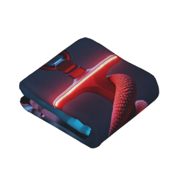 Manta polar vertical de 280g con diseño de ancla y serpiente