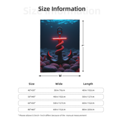 Manta polar vertical de 280g con diseño de ancla y serpiente