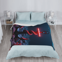 280g Vertikale Fleecedecke mit Anker- und Schlangenmuster