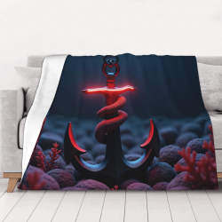 280g horizontale Flanell-Decke mit coolen Ankermuster
