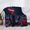 Manta de franela horizontal de 280g con diseño de ancla fresco