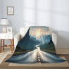 Couverture en flanelle confortable verticale 280g avec impression unilatérale pleine largeur