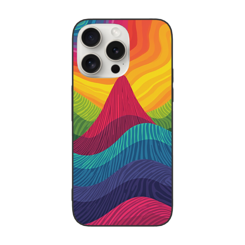 iPhone 15/Pro/Pro Max Hülle mit schimmerndem Wellenmuster - okomall