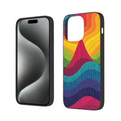 iPhone 15/Pro/Pro Max Hülle mit schimmerndem Wellenmuster - okomall