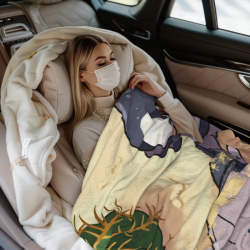 Couverture en flanelle verticale de 280g avec motif de scorpion cartoon