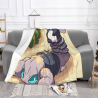 Manta de franela horizontal de 280g con estampado de escorpión cartoon